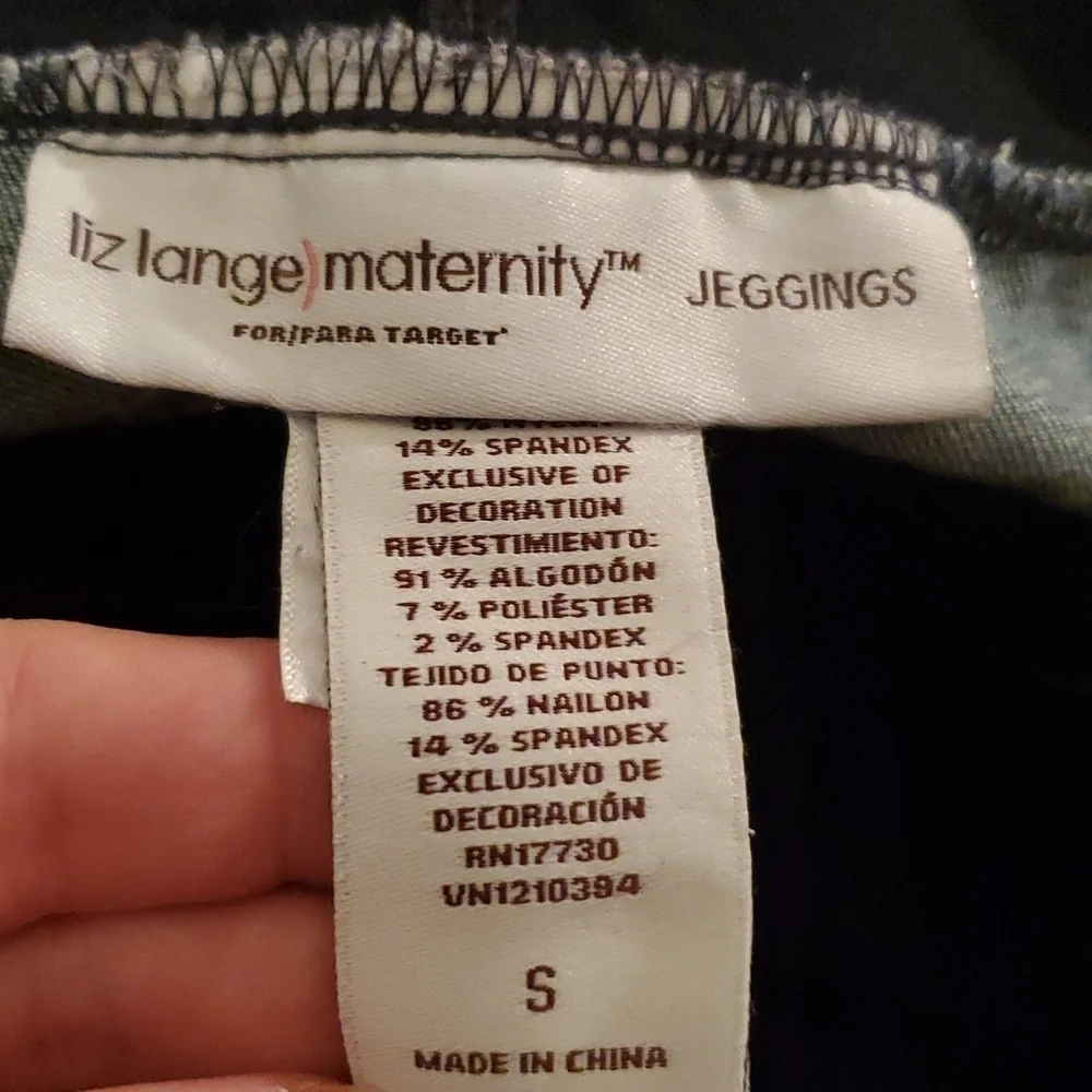 Liz Lange Maternity Jeans Womens Size S Jeggings Distressed Denim